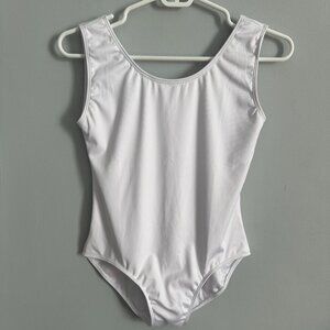 Girl's Tank Leotard in White  Size 13-14 Years